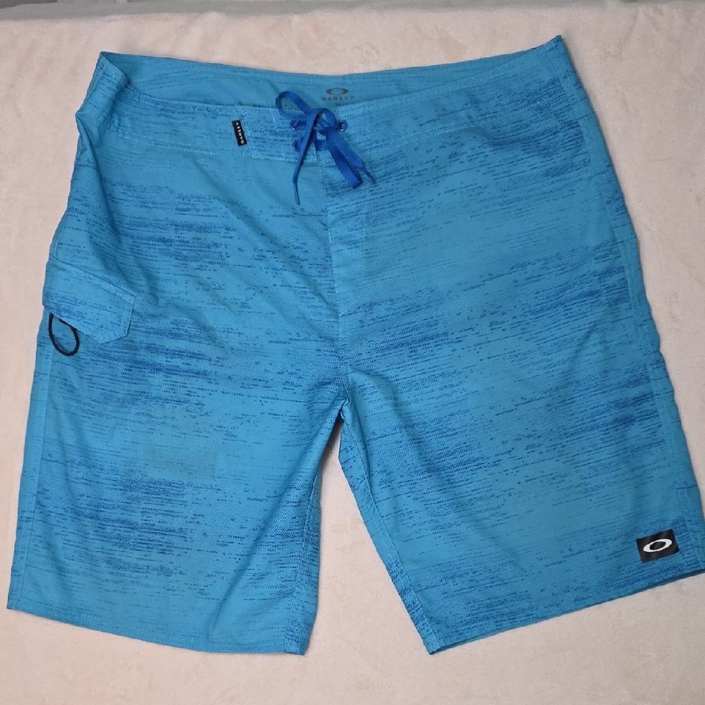 Oakley Men's Aqua Blue Board Swim Surf Shorts Size‎ 38